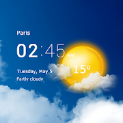Transparent clock and weather(Mod) icon