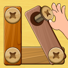 Wood Nuts & Bolts Puzzle(Mod, Unlimited money) icon