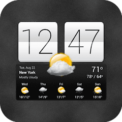 Sense V2 Flip Clock & Weather(Mod, Unlocked) icon